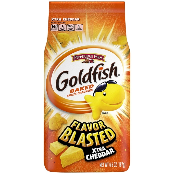 Pepperidge Farm Goldfish Flavor Blasted Xtra Cheddar Crackers 24x187gr