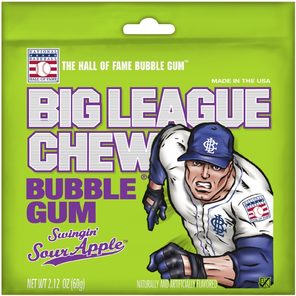 Big League Chew Sour Apple Bubble Gum 12x60gr