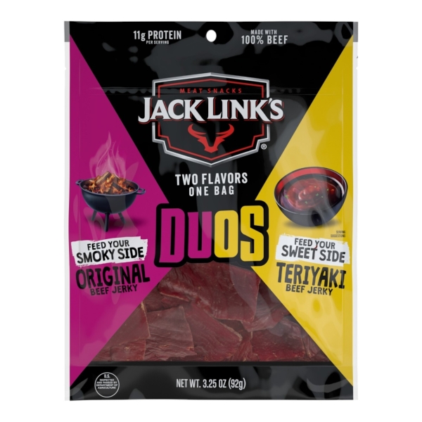 Jack Links Duos Original+Teriyaki Beef Jerky 8x92gr