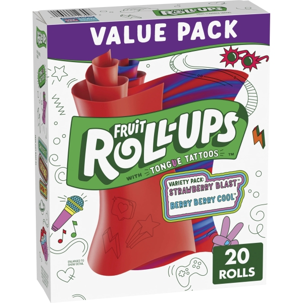Fruit Roll-Ups Strawberry/Berry Berry Cool 20ct 6x283gr