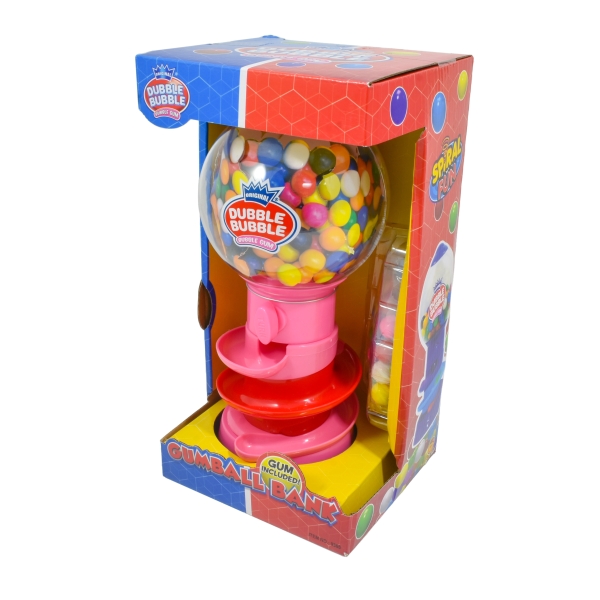 Dubble Bubble Gumball Bank Spiral Pink 1x12pcs