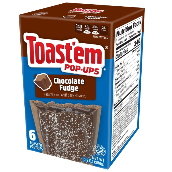 Toast'em Pop-Ups Frosted Chocolate Fudge 12x288gr