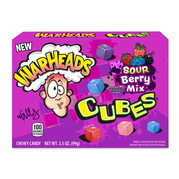 Warheads Sour Berry Mix Cubes (theaterbox) 12x99gr