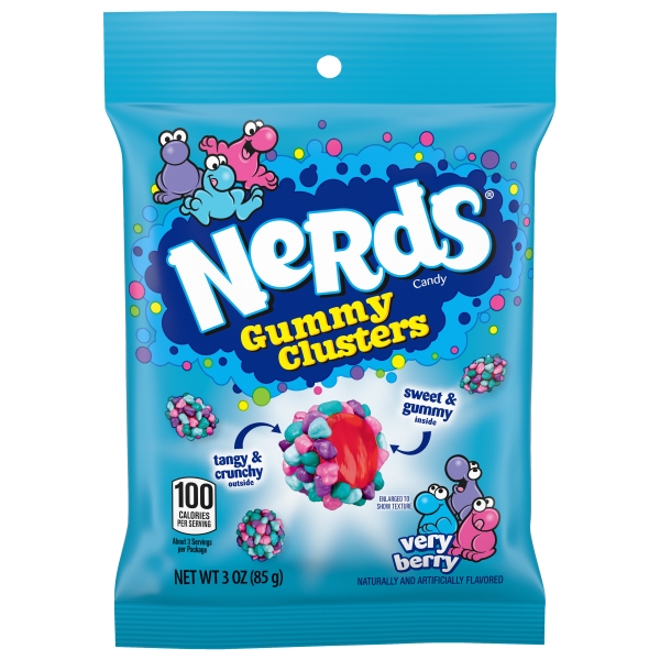 Nerds Gummy Clusters Very Berry (peg bag) 12x85gr