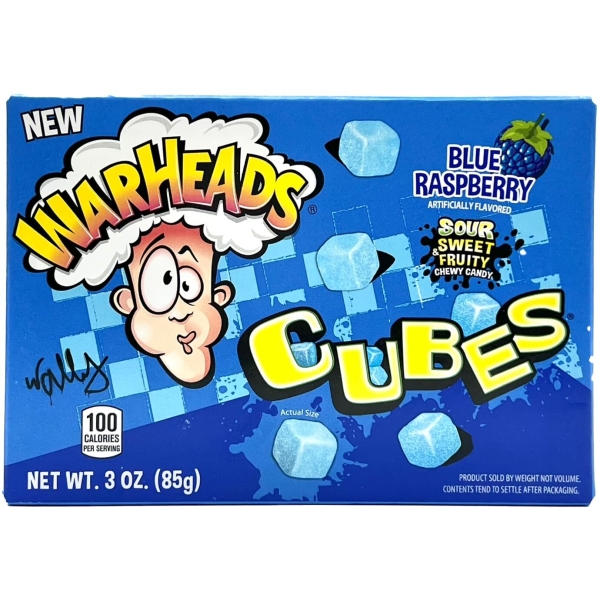 Warheads Blue Raspberry Cubes (theaterbox) 12x99gr