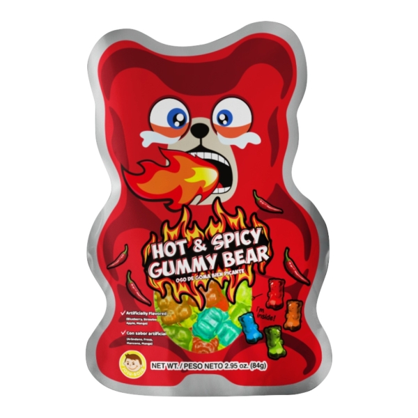 Pocas Hot & Spicy Gummy Bear 48x84gr