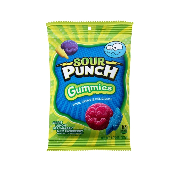 Sour Punch Gummies Peg Bag 8x191gr