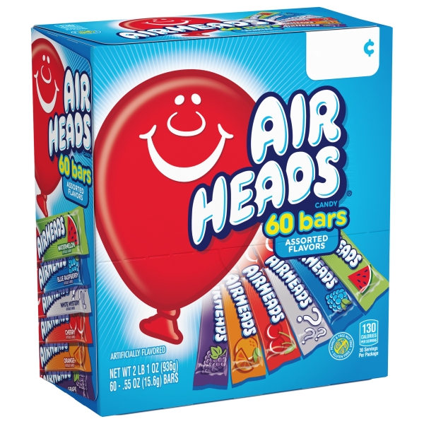 Airheads Singles Assorted Gravity Feed Display 60x16gr