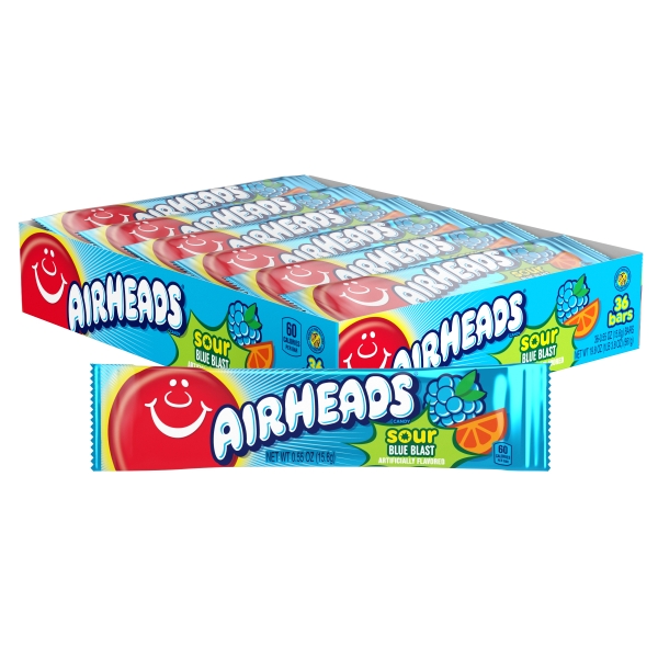 AirHeads Sour Blue Blast Single Bar  36x16gr