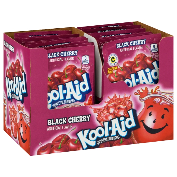 Kool-Aid Unsweetened 2QT Black Cherry 48x4gr