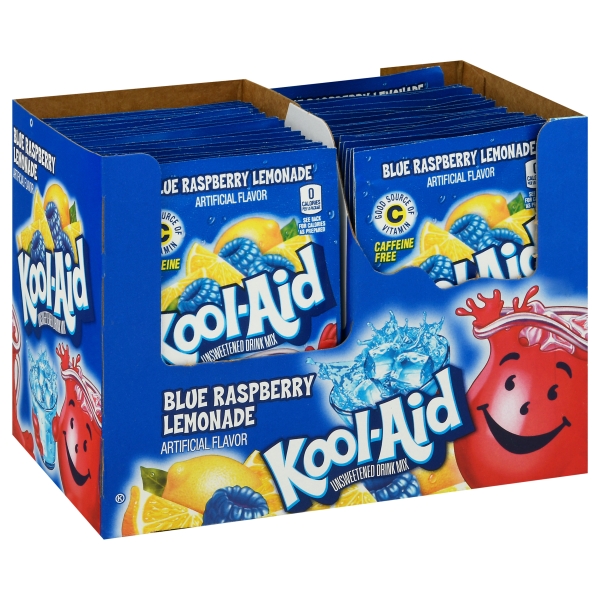 Kool-Aid Unsweetened 2QT Blue Raspberry Lemonade 48x6gr