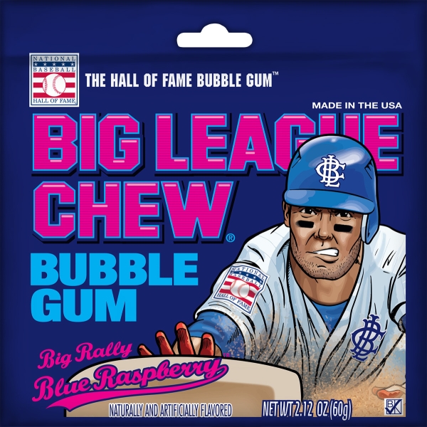 Big League Chew Blue Raspberry Bubble Gum 12x60gr