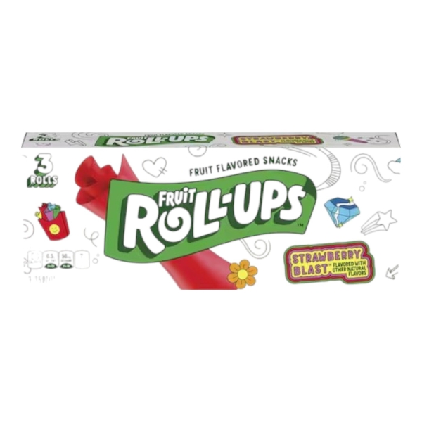Fruit Roll-Ups Strawberry Blast Theaterbox (3ct) 18x42gr