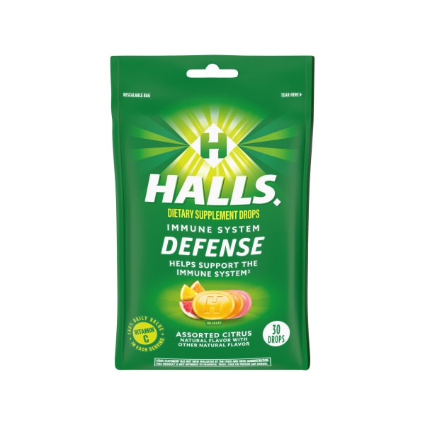 Halls Defense Bags Vit-C Citrus 12x30pcs