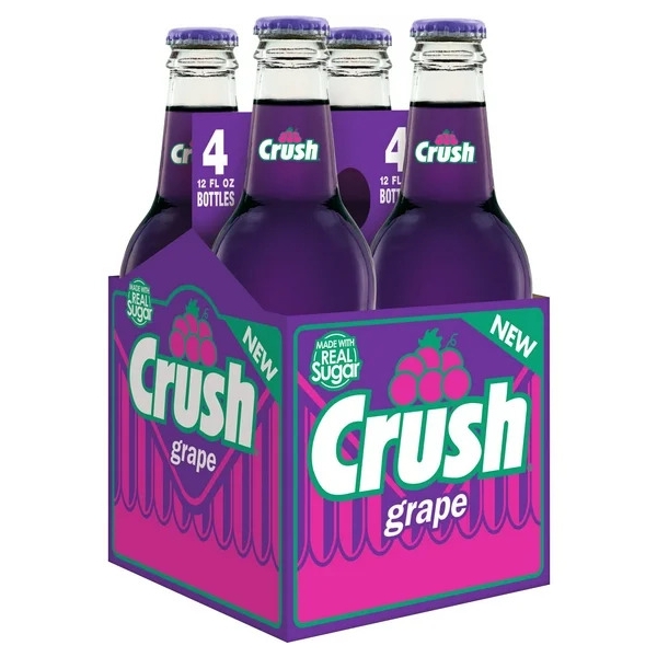 Crush Grape Soda Real Sugar (glass) 24x355ml
