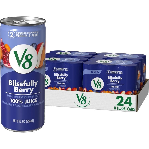 V8 Blissfully Berry Juice 24x236ml