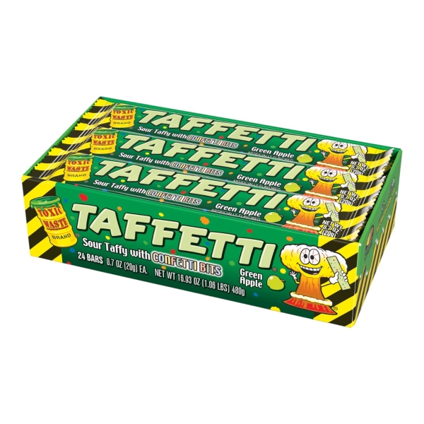 Toxic Waste Taffetti Green Apple 24x20gr