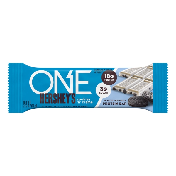ONE Hershey's Cookies 'n' Creme Flavored Protein Bar 12x60gr