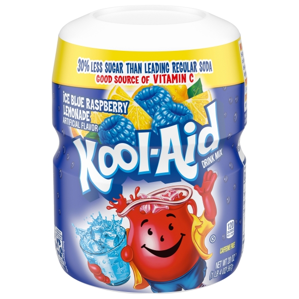 Kool Aid Ice Blue Raspberry Drink Mix 8qt 12x567gr