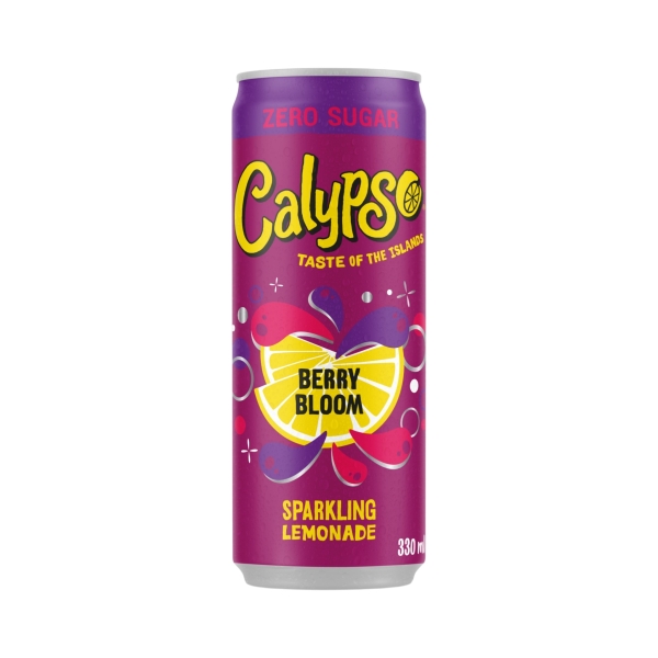 Calypso Berry Bloom Sparkling Lemonade Zero Sugar 12x330ml