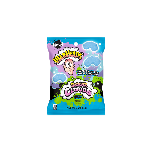 Warheads Sour Clouds Cotton Candy (peg bag) 12x85gr
